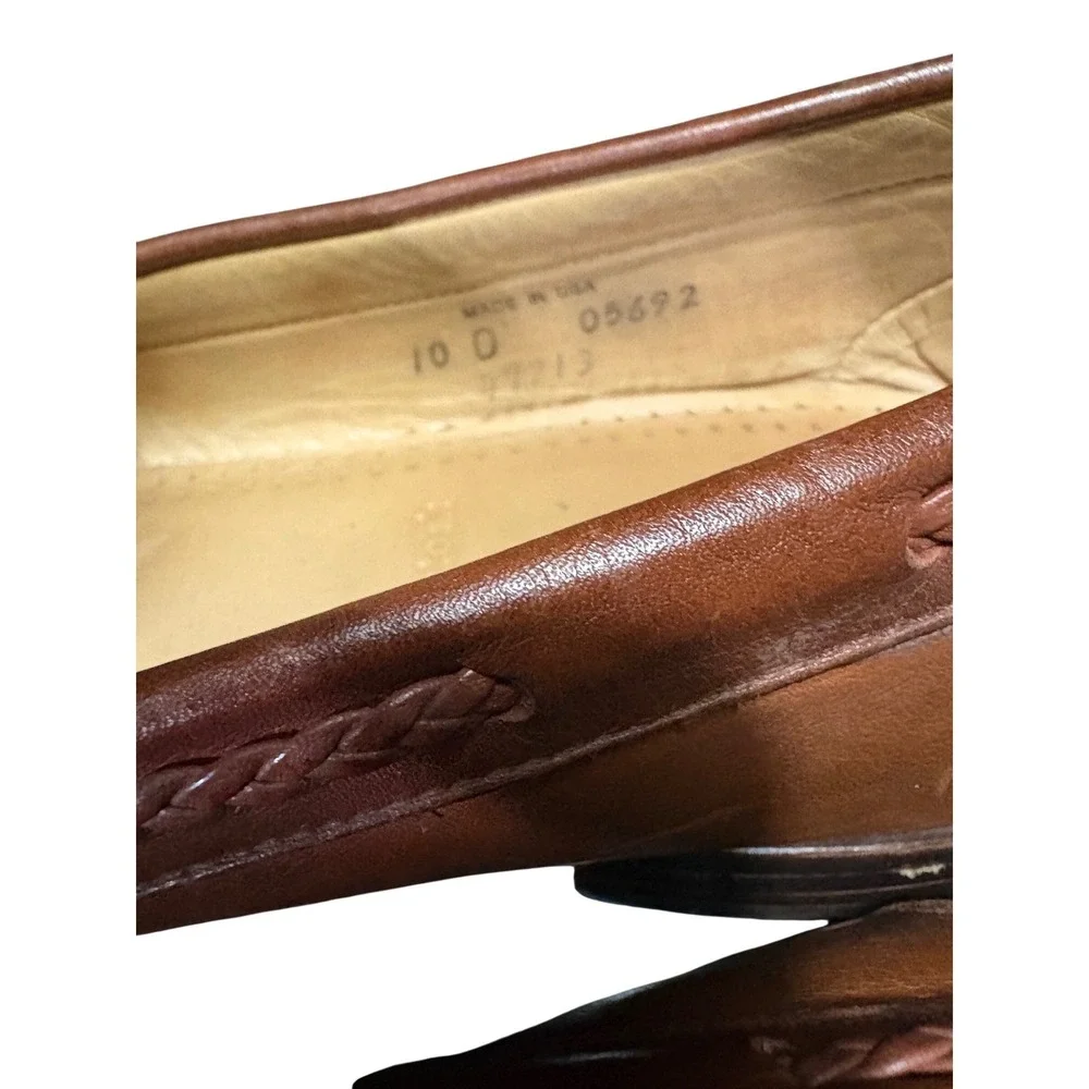 Allen Edmonds Woodstock Loafers Mens 10 D‎ Brown Kiltie Tassel Leather USA